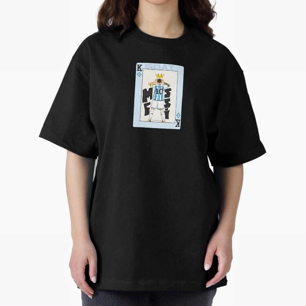 Deck of cards Messi Premium T-Shirt Bring Global Tournament Vibes to Global Football Passion for FIFA World Cup 2026, Made for CR7, Brazil, Supporter Pride, Iconic Celebrations, Legendary Names and Global Match Day Energy; Ideal for Football Dads,
