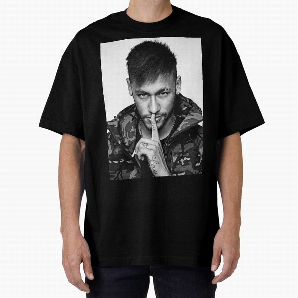 Neymar Art Oversized T-Shirt Carry National Pride through Match Day Hype around FIFA World Cup 2026 USA Canada Mexico, Cristiano Ronaldo, Haaland and CR7, England, Retro Football Energy, Iconic Rivalries, Trophy Chase Drama and Stadium Atmosphere;