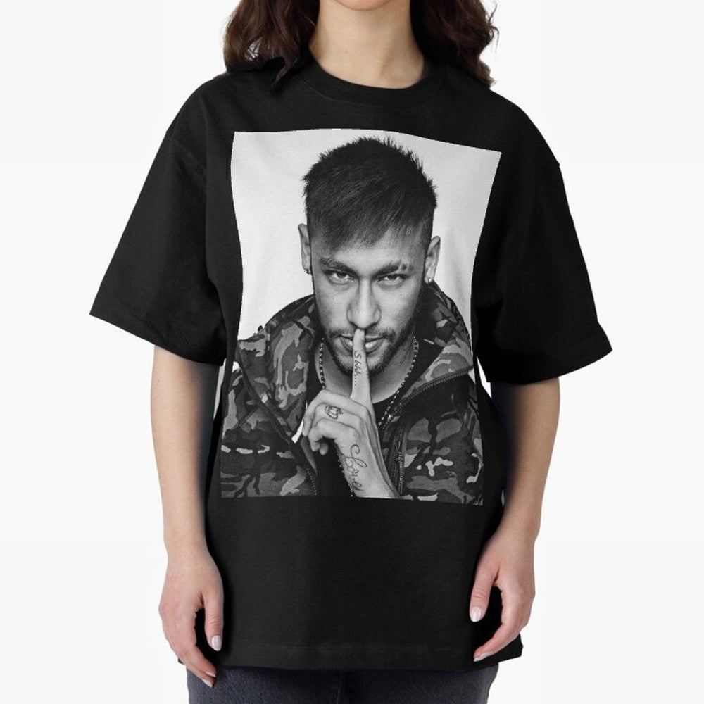 Neymar Art Oversized T-Shirt Carry National Pride through Match Day Hype around FIFA World Cup 2026 USA Canada Mexico, Cristiano Ronaldo, Haaland and CR7, England, Retro Football Energy, Iconic Rivalries, Trophy Chase Drama and Stadium Atmosphere;