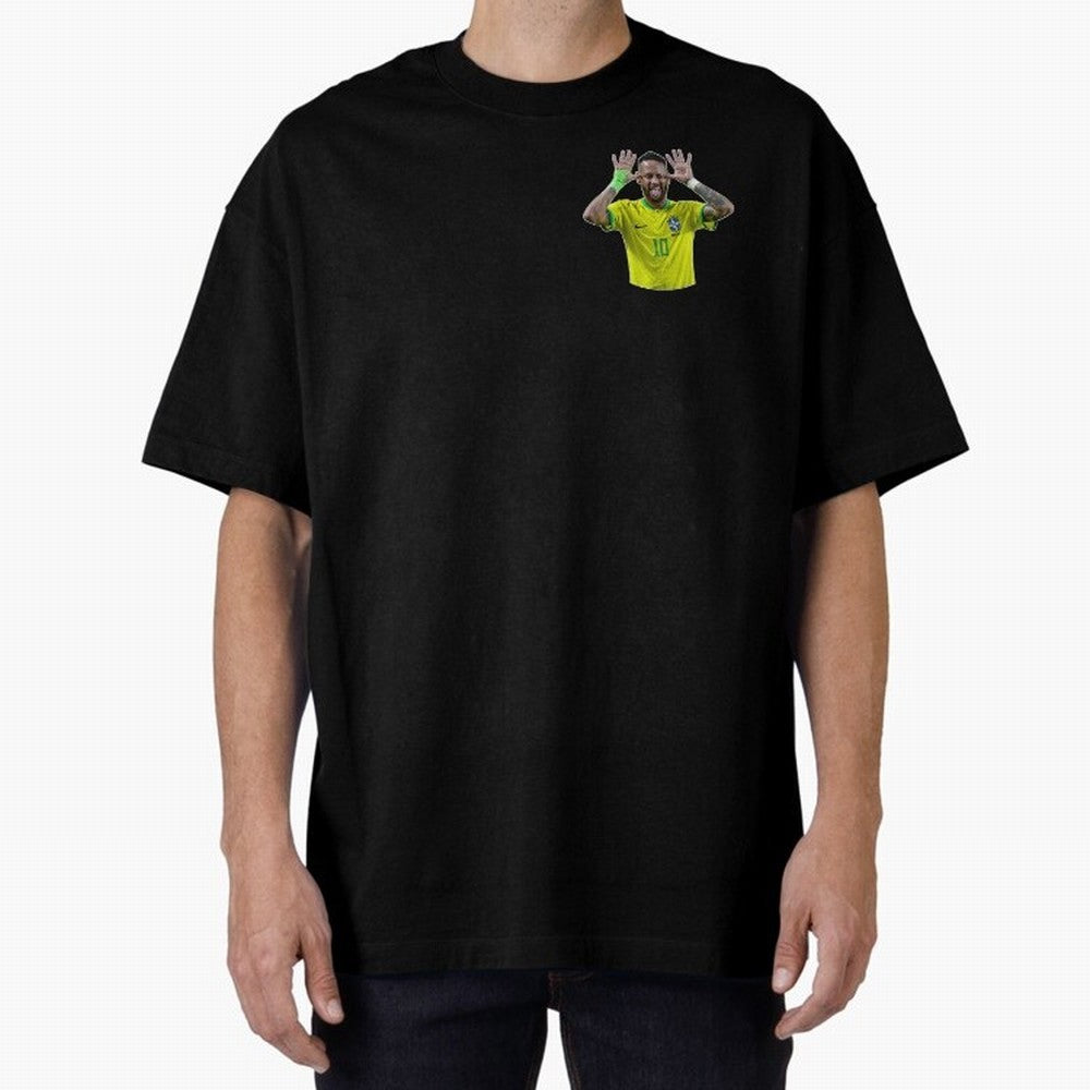 Neymar Oversized T-Shirt Keep the Legacy of FIFA World Cup 2026 Spirit, Celebrating Brazil, Neymar, Stadium Memories, Football Loyalty, International Chants and Championship Tradition; Perfect for Supporters Who Want Bold Football Energy, Global