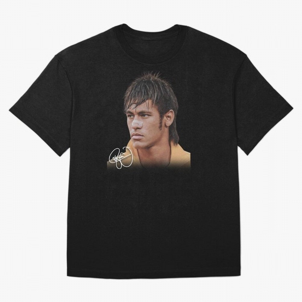 Young Neymar Jr T-Shirt | Big Face Young Neymar Classic T-Shirt Make Every Kick Count in Match Day Hype around FIFA World Cup 2026 Group Stage, Mbappe and Neymar, Argentina, France and Brazil, Retro Football Energy, Iconic Rivalries, Trophy Chase