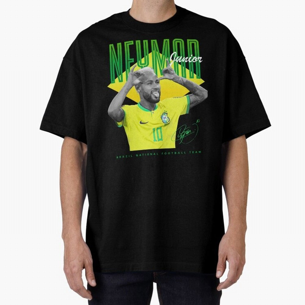 Neymar Jr. Oversized T-Shirt Show Championship Spirit for FIFA World Cup 2026 Group Stage Featuring Mbappe, France Energy, Worldwide Fan Energy, Dramatic Goals, Stadium Lights and Championship Celebrations; Ideal for Fans Who Follow Messi,