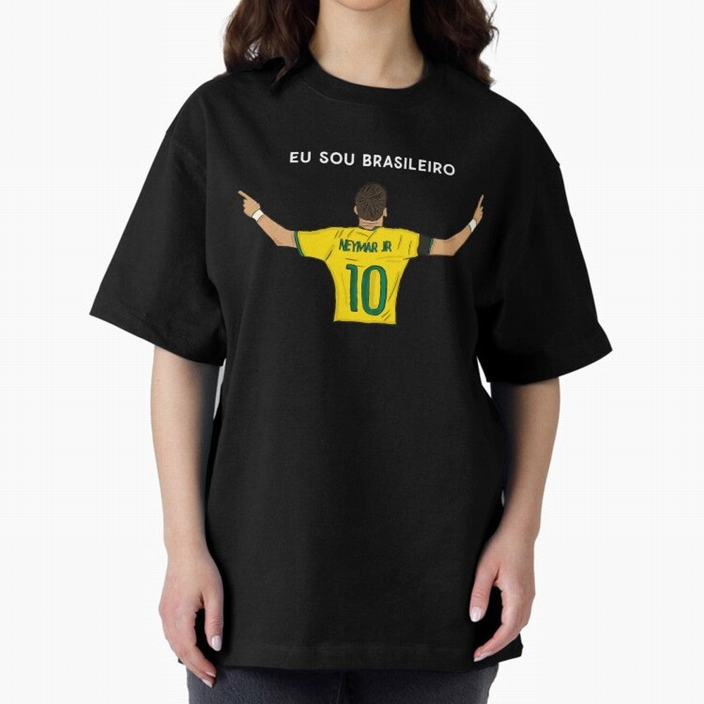 Neymar Jr Brazil Oversized T-Shirt Celebrate Football Heritage in FIFA World Cup 2026 USA Canada Mexico Inspired by CR7 and Messi, France Energy, Game Day Rituals, Football Legends, Country Pride and the Road to the Final; Perfect for People Who