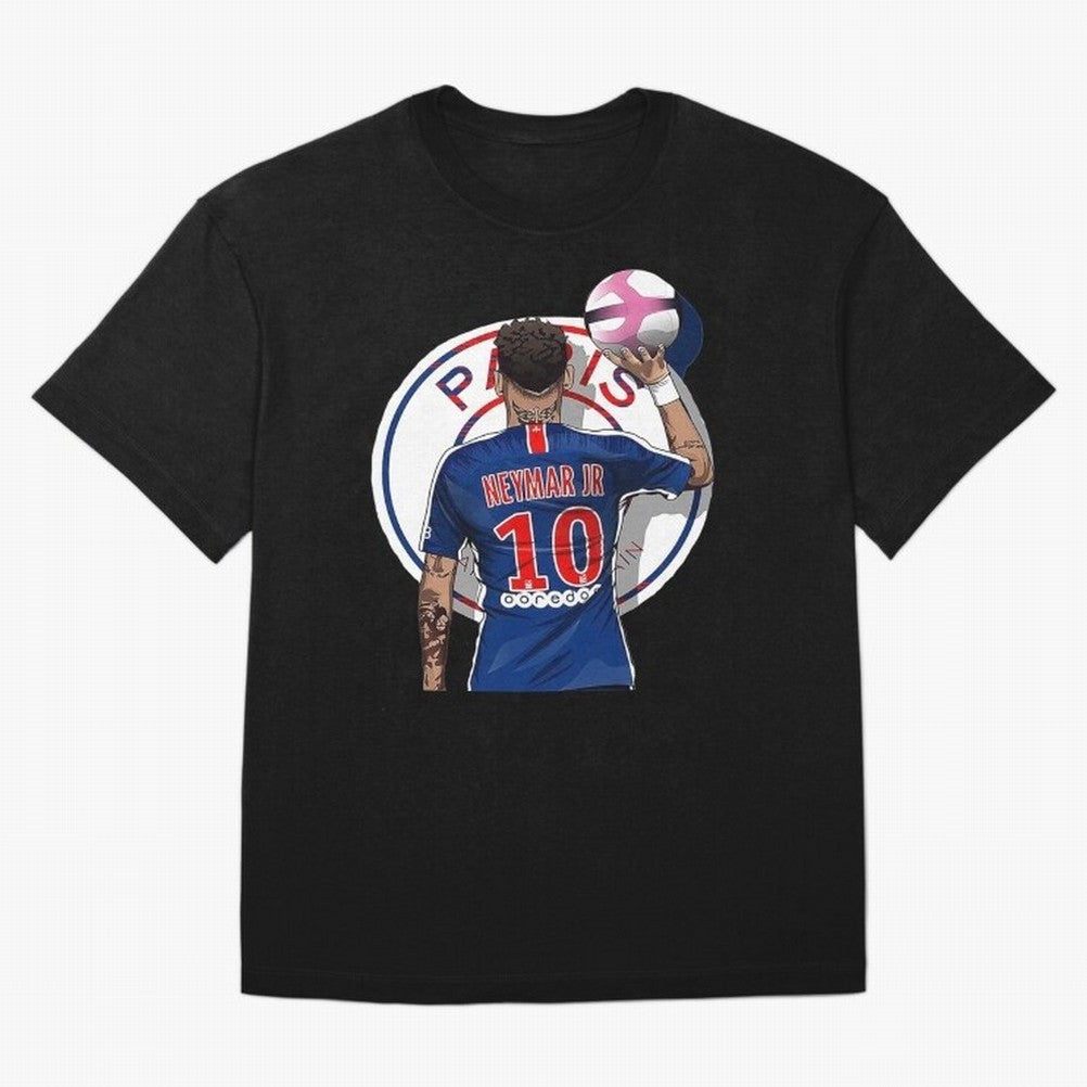Art Neymar Illustration Classic T-Shirt Build FIFA World Cup 2026 Highlighting Haaland, France Energy, Sports Nostalgia, International Competition, Famous Players and Unforgettable Victories; Ideal for Passionate Fans Who Love Underdog Stories,