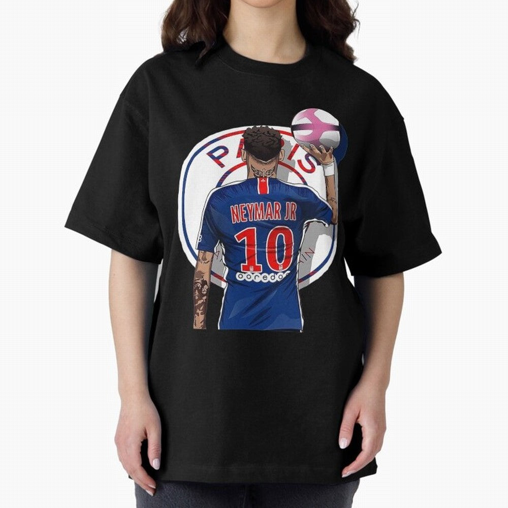 Art Neymar Illustration Classic T-Shirt Build FIFA World Cup 2026 Highlighting Haaland, France Energy, Sports Nostalgia, International Competition, Famous Players and Unforgettable Victories; Ideal for Passionate Fans Who Love Underdog Stories,