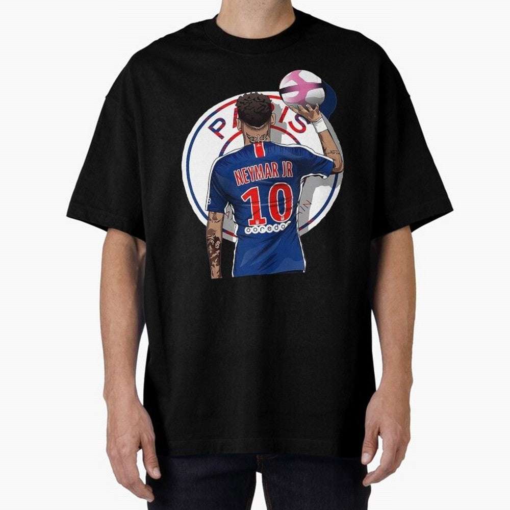 Art Neymar Illustration Classic T-Shirt Build FIFA World Cup 2026 Highlighting Haaland, France Energy, Sports Nostalgia, International Competition, Famous Players and Unforgettable Victories; Ideal for Passionate Fans Who Love Underdog Stories,