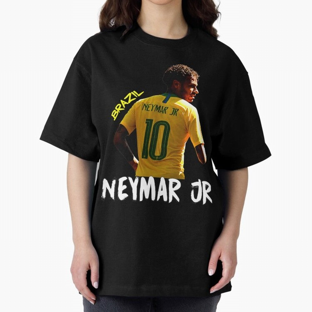 Brazil Neymar Selecao Oversized T-Shirt Bring World Football Passion into Global Football Passion for FIFA World Cup 2026, Featuring Haaland, France and Portugal, Global Supporter Spirit, Legendary Goals, National Colors and Tournament Celebration;