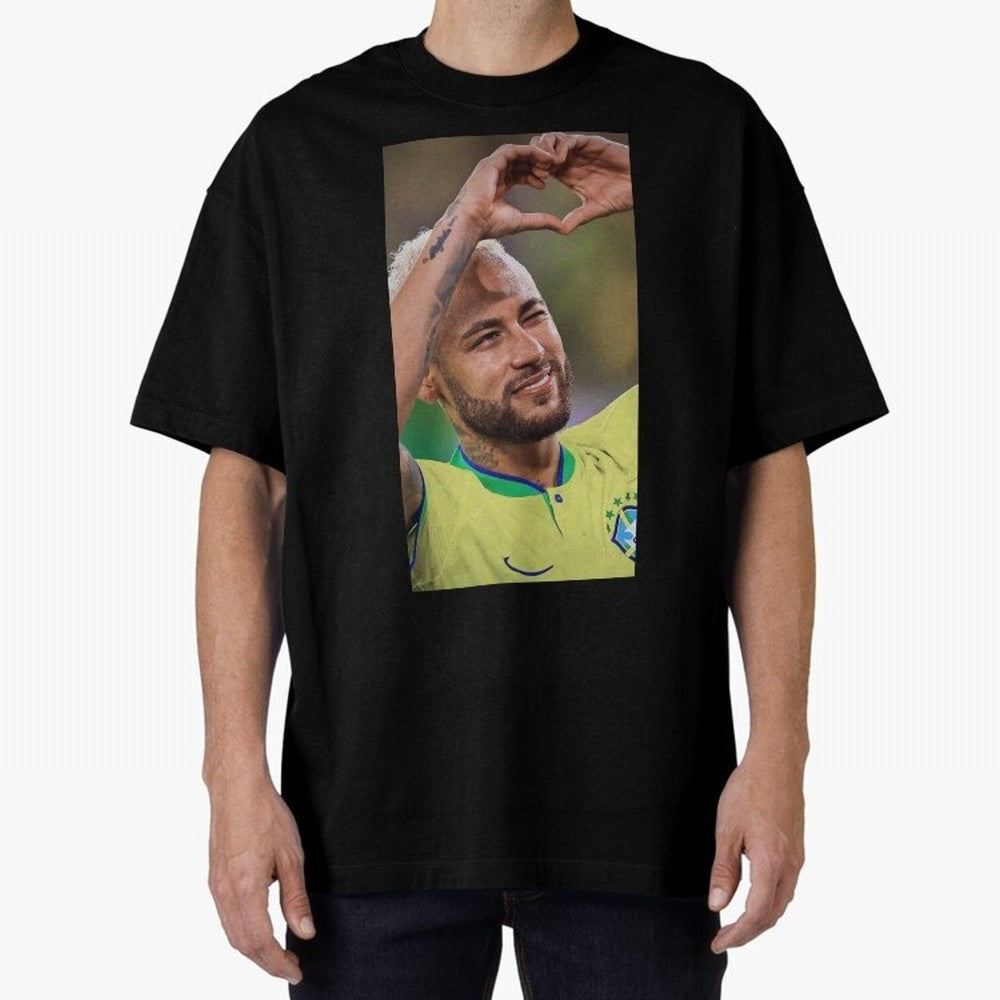 Neymar Jr Oversized T-Shirt Celebrate Classic Football Spirit in Global Football Passion for FIFA World Cup 2026 USA Canada Mexico, Connected to Cristiano Ronaldo, Haaland and CR7, Spain and Netherlands, Soccer Culture, Superstar Moments, National