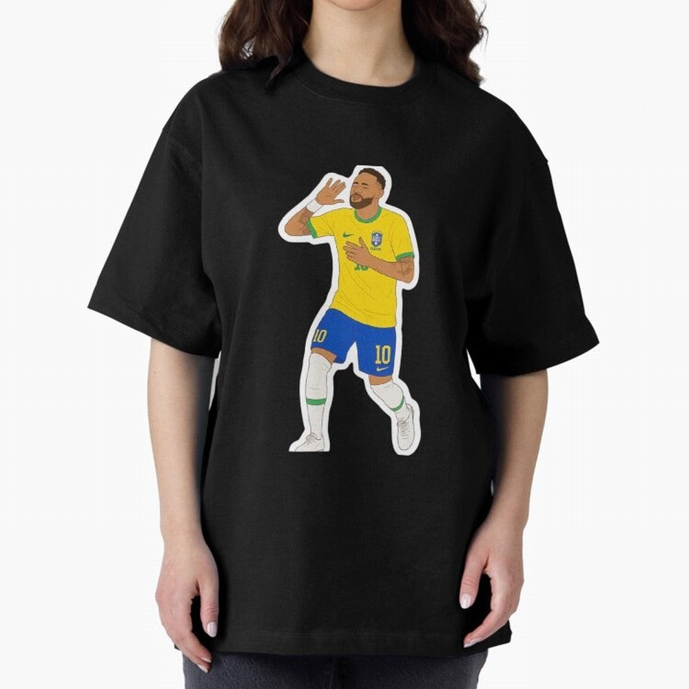 Neymar Jr Oversized T-Shirt Celebrate Fan Culture around FIFA World Cup 2026 Spirit, Centered on Argentina, Messi, Football Festival Excitement, Trophy Ambitions, Country Rivalries and Star Player Buzz; Ideal for Football Dads, Football Moms,