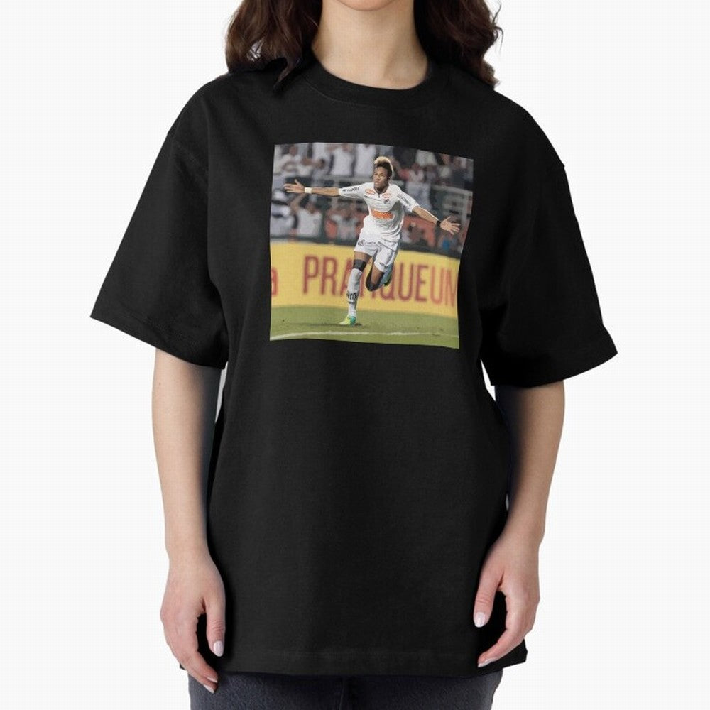 Neymar of Santos celebrating Classic T-Shirt Show Fan Pride Across FIFA World Cup 2026 USA Canada Mexico Driven by Neymar, Portugal, Spain and Germany Energy, Stadium Chants, National Pride, Trophy Dreams and Unforgettable Football Memories;