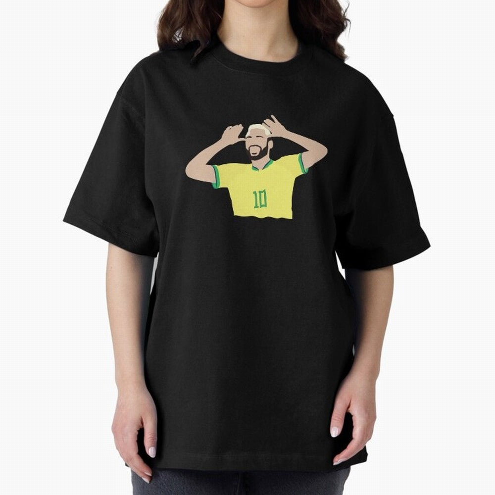 neymar cute vector Oversized T-Shirt Represent the Passion of FIFA World Cup 2026 USA Canada Mexico for Fans of Cristiano Ronaldo, Haaland and CR7 and Argentina and Brazil, Bringing Goal Celebration Energy, Supporter Heritage, Football Icons and
