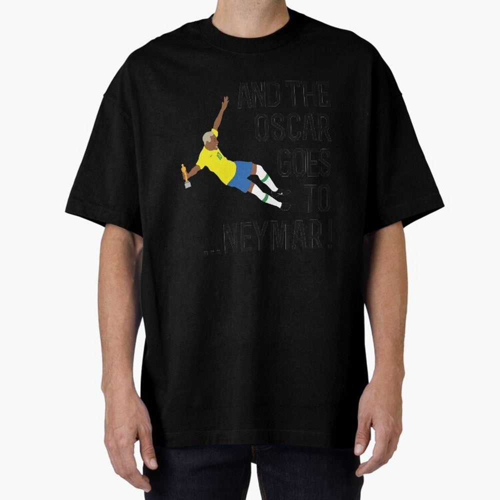 Neymar Diving Oversized T-Shirt Celebrate the Stars of FIFA World Cup 2026 USA Canada Mexico Spirit, Centered on Portugal, Spain and Germany, Messi, Football History, Final Match Energy, Crowd Noise and Once in a Lifetime Moments; Perfect for Fans,