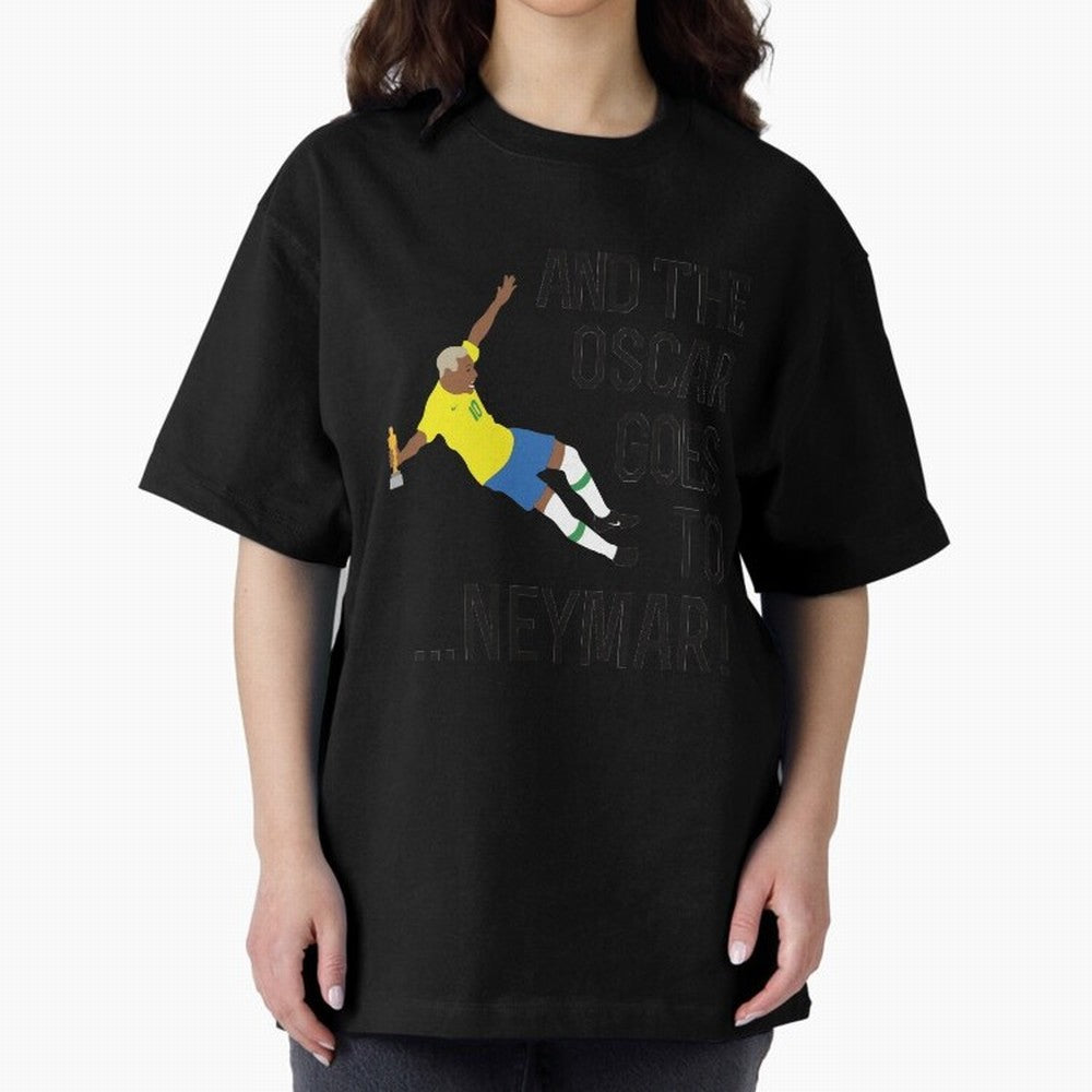 Neymar Diving Oversized T-Shirt Celebrate the Stars of FIFA World Cup 2026 USA Canada Mexico Spirit, Centered on Portugal, Spain and Germany, Messi, Football History, Final Match Energy, Crowd Noise and Once in a Lifetime Moments; Perfect for Fans,