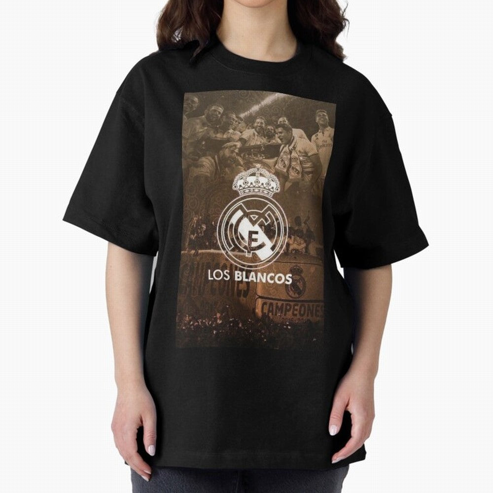 King Madrid Oversized T-Shirt Experience the FIFA World Cup 2026 Journey through Messi and Cristiano Ronaldo Highlights, England, France and Netherlands Pride, Global Supporter Spirit, Legendary Goals, National Colors and Tournament Celebration;