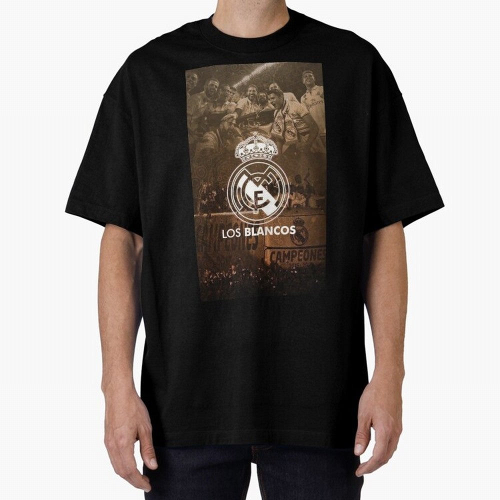 King Madrid Oversized T-Shirt Experience the FIFA World Cup 2026 Journey through Messi and Cristiano Ronaldo Highlights, England, France and Netherlands Pride, Global Supporter Spirit, Legendary Goals, National Colors and Tournament Celebration;