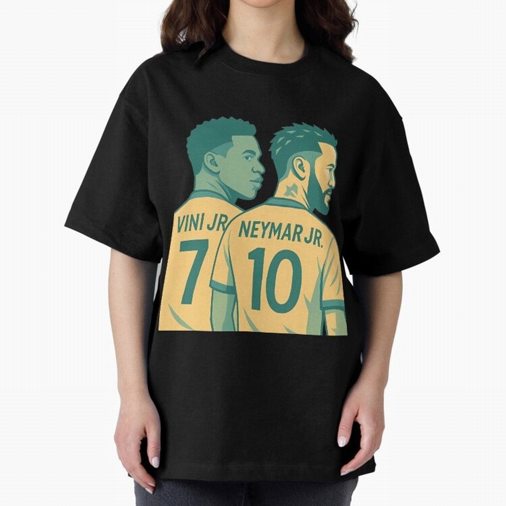 Vini Jr and Neymar Jr side-by-side Classic T-Shirt Wear the Spirit of Global Football Passion for FIFA World Cup 2026 Group Stage, Inspired by Haaland, Spain, Supporter Pride, Iconic Celebrations, Legendary Names and Global Match Day Energy; Ideal