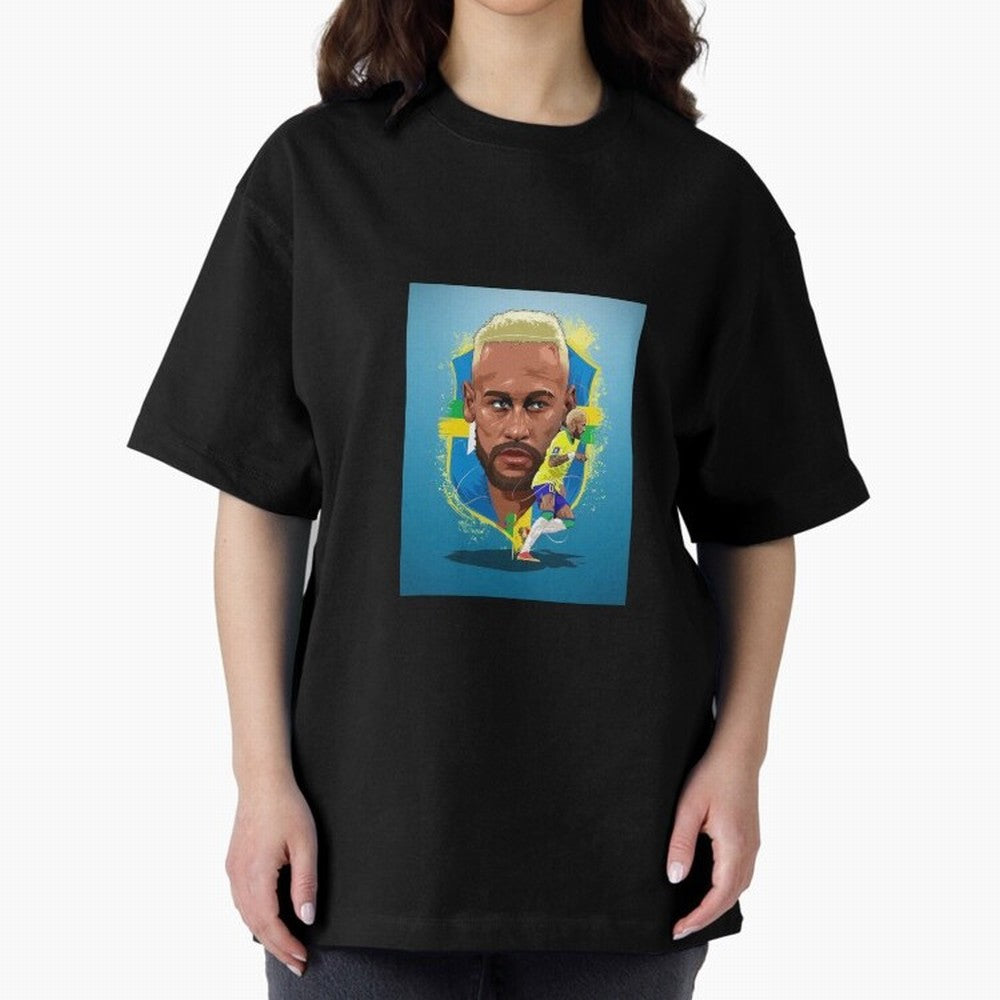 neymar art - neymar illustration T Shirt Oversized T-Shirt Celebrate the Next Chapter of FIFA World Cup 2026 Group Stage Spirit, Connected to Netherlands, CR7 and Messi, Soccer Culture, Superstar Moments, National Team Dreams and Competitive Fire;