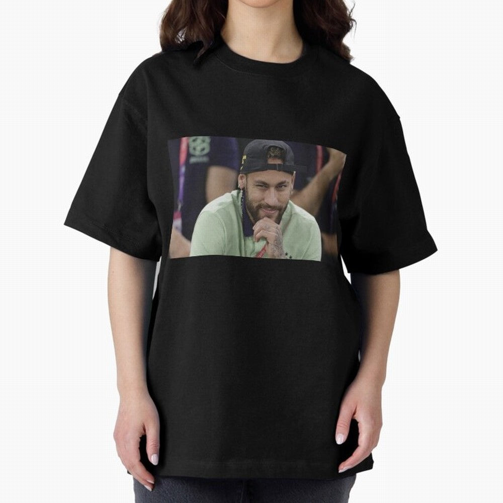 Neymar Jr Oversized T-Shirt Fuel Your Fan Pride for Global Football Passion for FIFA World Cup 2026 USA Canada Mexico, Capturing Messi, France and Portugal, Championship Spirit, Famous Goals, Roaring Crowds and International Football Unity; Built