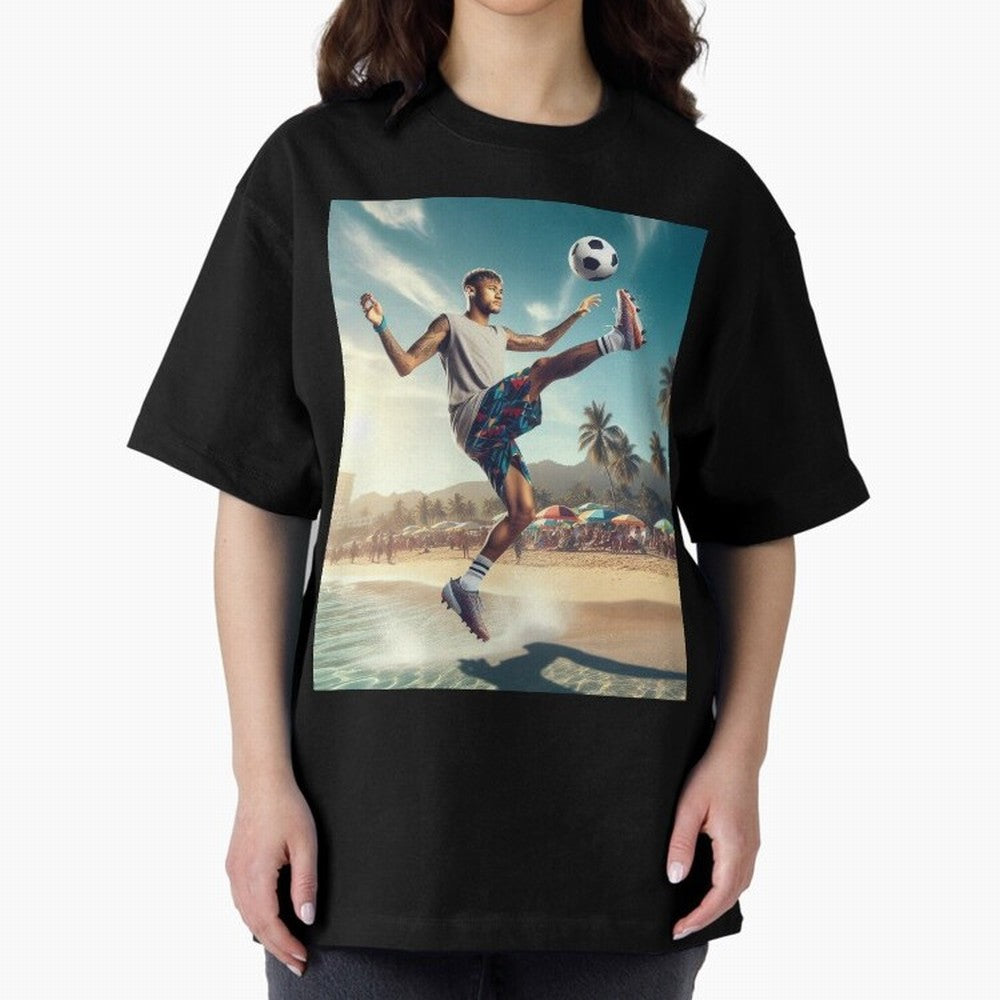 Neymar Junior Playing on Beach Classic T-Shirt Show Passion for the Stars of FIFA World Cup 2026 Group Stage for Fans of CR7 and England, France and Netherlands, Bringing Soccer Culture, Superstar Moments, National Team Dreams and Competitive Fire;