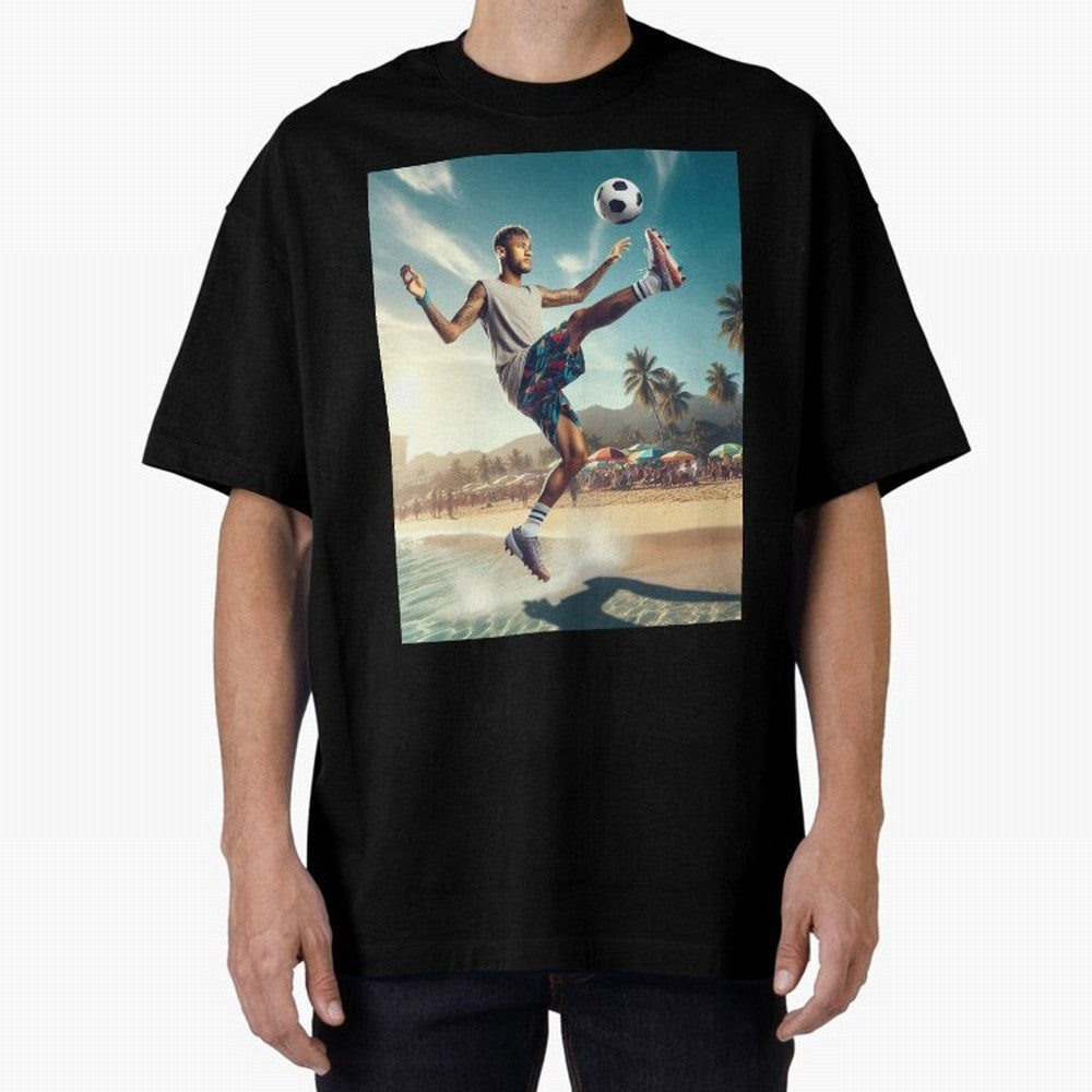 Neymar Junior Playing on Beach Classic T-Shirt Show Passion for the Stars of FIFA World Cup 2026 Group Stage for Fans of CR7 and England, France and Netherlands, Bringing Soccer Culture, Superstar Moments, National Team Dreams and Competitive Fire;
