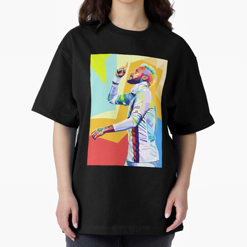 Neymar Jr Wpap pop art Oversized T-Shirt Bring Bold Fan Energy to Global Football Passion for FIFA World Cup 2026 Group Stage, Highlighting Haaland and Mbappe, Spain and Netherlands, Football Passion, Legendary Performances, Festival Vibes and