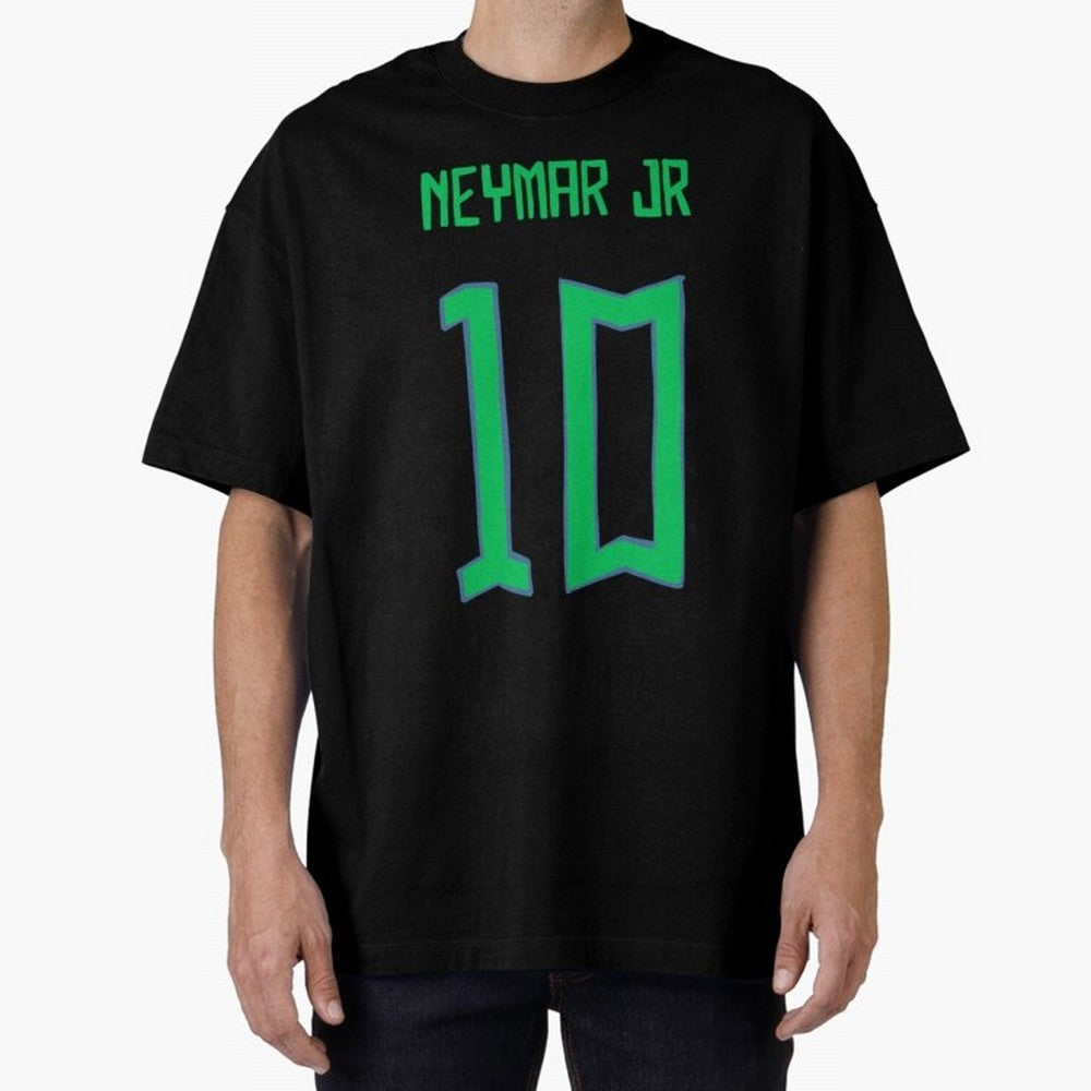 Neymar Jr #10 (Brazil) Oversized T-Shirt Celebrate Football Dreams Across FIFA World Cup 2026 Group Stage with Cristiano Ronaldo, Portugal Energy, Supporter Pride, Iconic Celebrations, Legendary Names and Global Match Day Energy; Created for Match