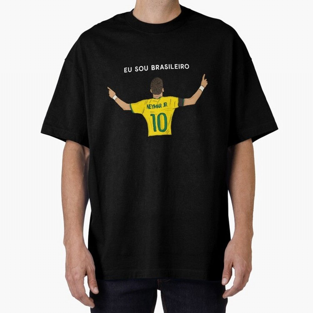 Neymar Jr Brazil Oversized T-Shirt Represent Football Lovers during Match Day Hype around FIFA World Cup 2026, Neymar, England, Football History, Final Match Energy, Crowd Noise and Once in a Lifetime Moments; Made for Die Hard Supporters, Soccer