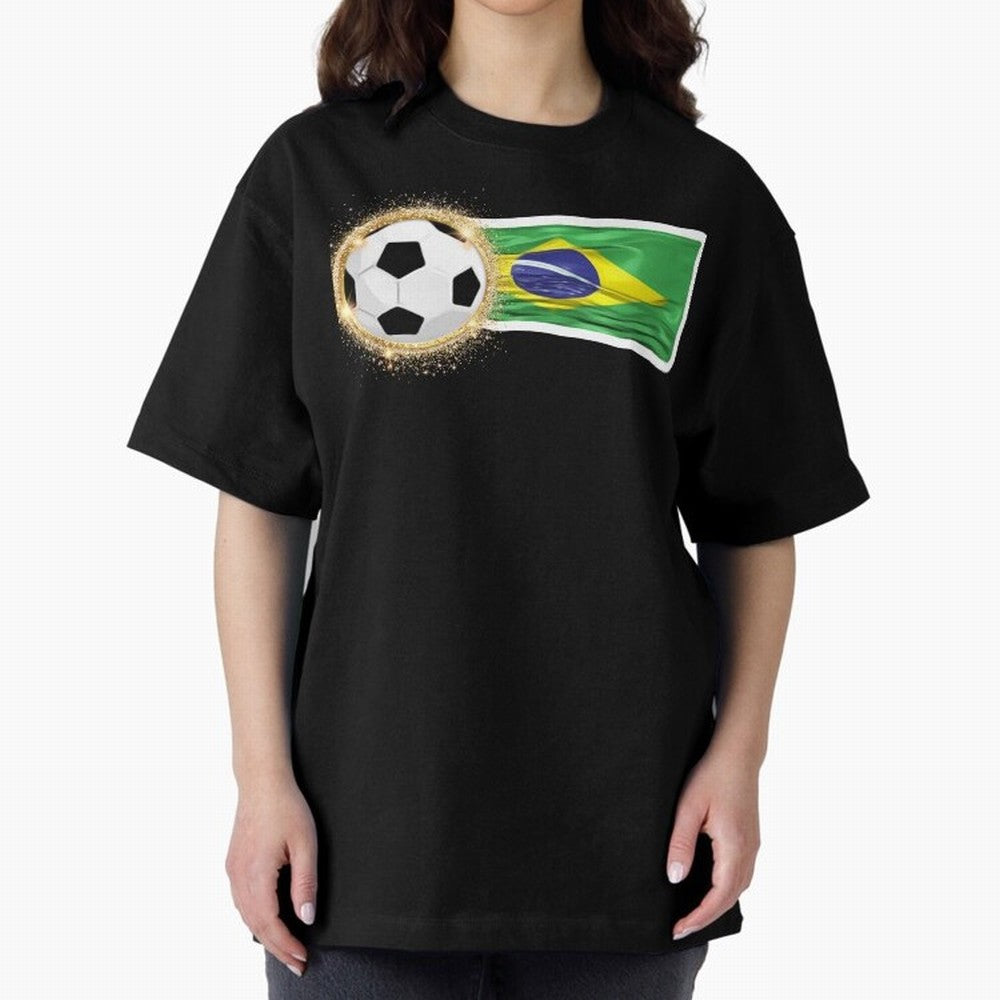 BRAZIL - BRAZILIAN FOOTBALL STICKER Classic T-Shirt Fuel Your Fan Pride for FIFA World Cup 2026 Group Stage Spirit, with France, Messi, Football History, Final Match Energy, Crowd Noise and Once in a Lifetime Moments; Created for Match Day Parties,