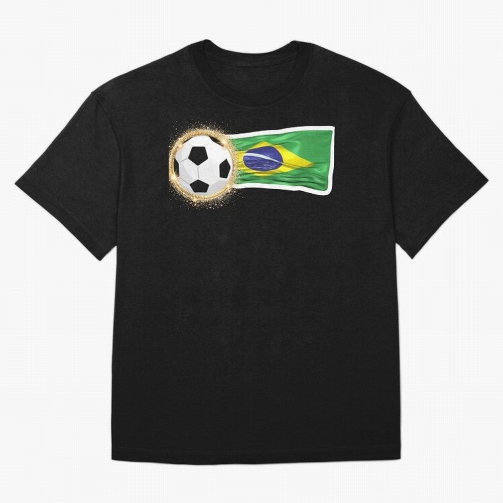 BRAZIL - BRAZILIAN FOOTBALL STICKER Classic T-Shirt Fuel Your Fan Pride for FIFA World Cup 2026 Group Stage Spirit, with France, Messi, Football History, Final Match Energy, Crowd Noise and Once in a Lifetime Moments; Created for Match Day Parties,