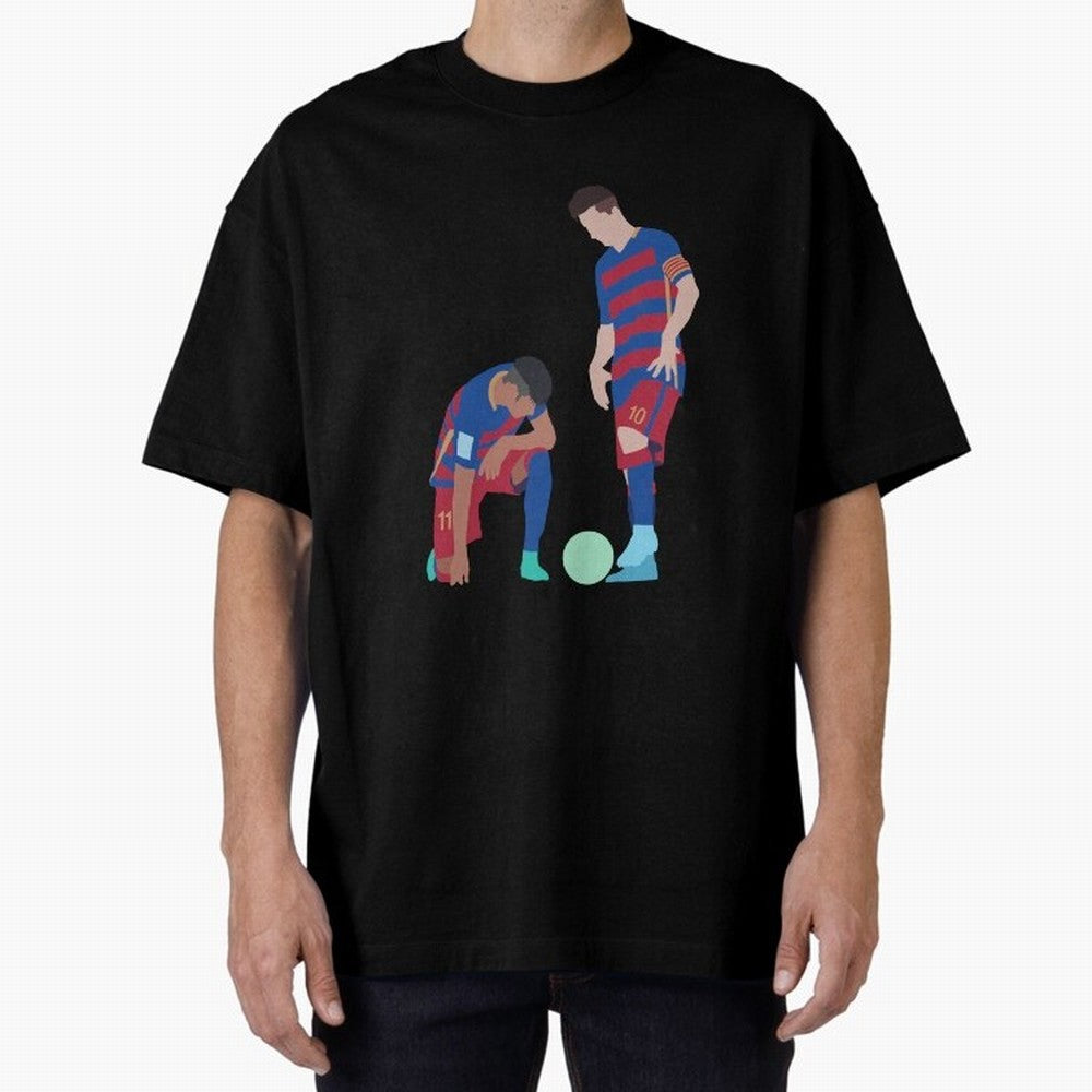 Messi and Neymar Football Free Kick Classic T-Shirt Back the Journey through FIFA World Cup 2026 USA Canada Mexico for Fans of Messi and Portugal, Spain and Germany, Bringing Sports Nostalgia, International Competition, Famous Players and