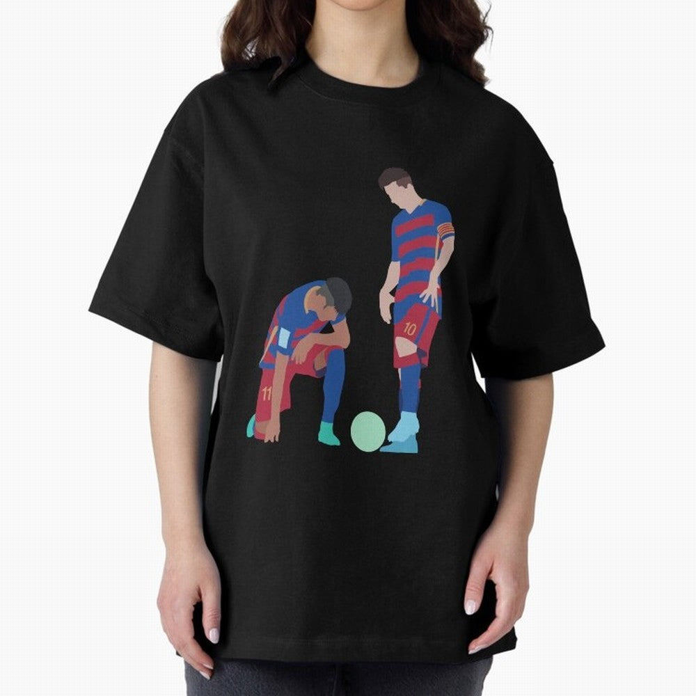 Messi and Neymar Football Free Kick Classic T-Shirt Back the Journey through FIFA World Cup 2026 USA Canada Mexico for Fans of Messi and Portugal, Spain and Germany, Bringing Sports Nostalgia, International Competition, Famous Players and