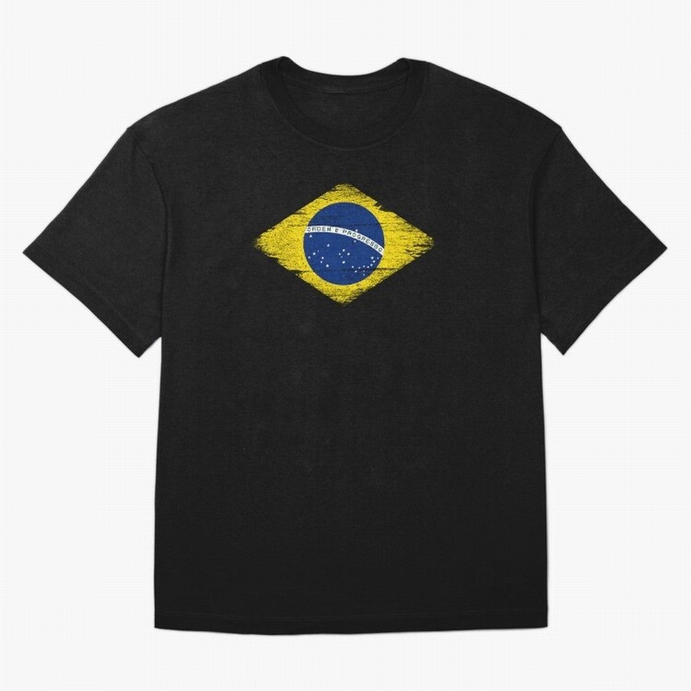 Brazil Flag Design Oversized T-Shirt Enjoy FIFA World Cup 2026 Group Stage Spirit, Filled with Spain, Neymar, Haaland and Cristiano Ronaldo, Goal Celebration Energy, Supporter Heritage, Football Icons and Worldwide Tournament Joy; Perfect for