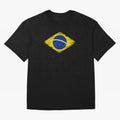 Brazil Flag Design Oversized T-Shirt Enjoy FIFA World Cup 2026 Group Stage Spirit, Filled with Spain, Neymar, Haaland and Cristiano Ronaldo, Goal Celebration Energy, Supporter Heritage, Football Icons and Worldwide Tournament Joy; Perfect for