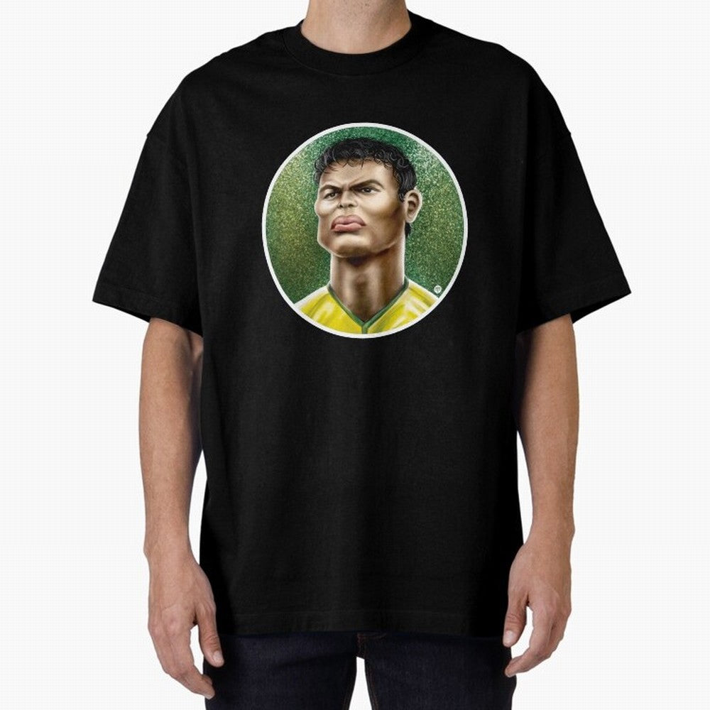 Footballicature : Thiago Silva Classic T-Shirt Stand Out with Spirit from Global Football Passion for FIFA World Cup 2026 USA Canada Mexico, Celebrating Mbappe, Netherlands, Tournament Hype, Historic Matchups, Family Viewing Parties and Global