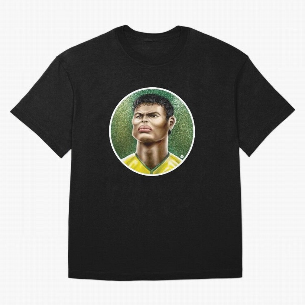 Footballicature : Thiago Silva Classic T-Shirt Stand Out with Spirit from Global Football Passion for FIFA World Cup 2026 USA Canada Mexico, Celebrating Mbappe, Netherlands, Tournament Hype, Historic Matchups, Family Viewing Parties and Global