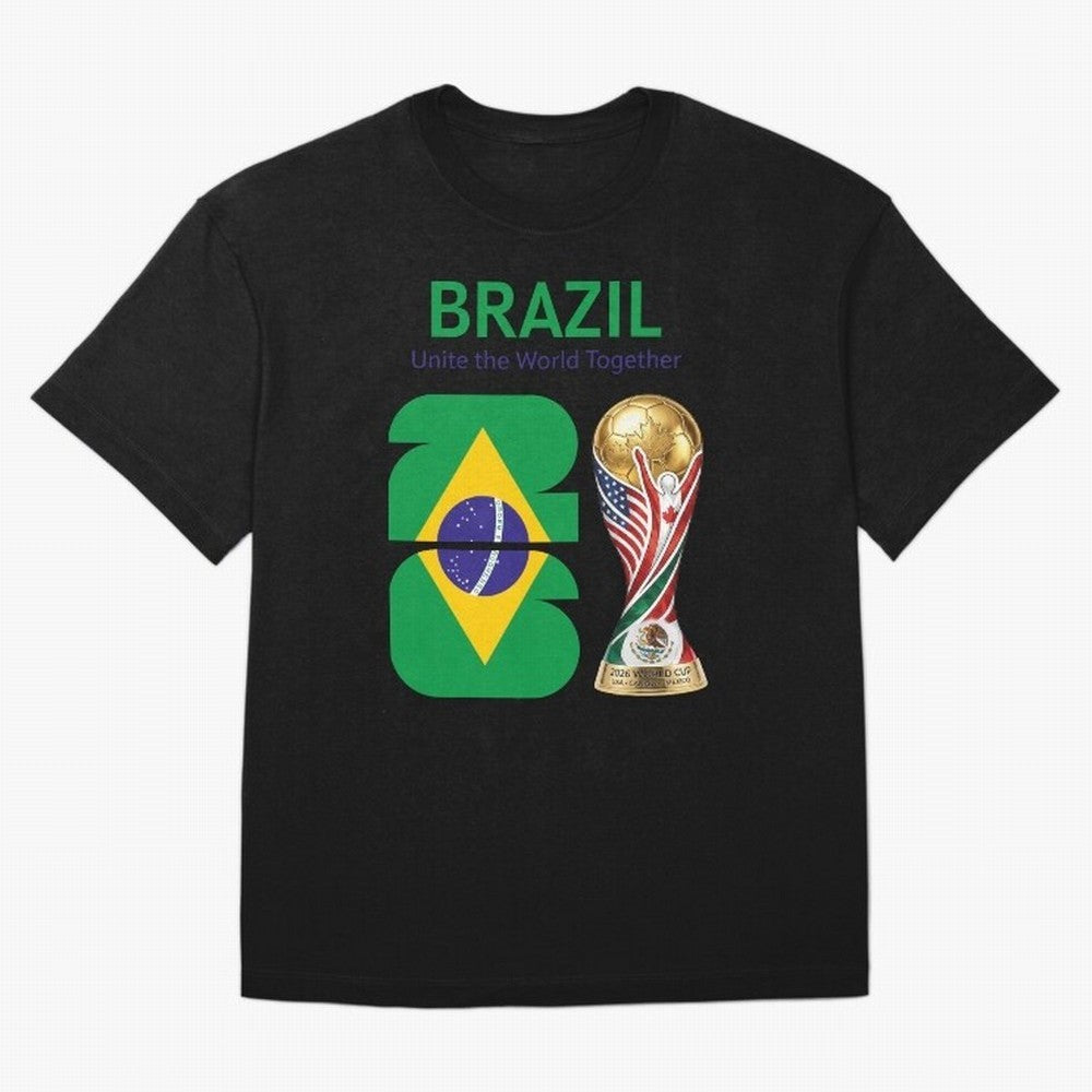 World Cup 2026, IMG 018, BRAZIL 002 Oversized T-Shirt Feel International Energy from Global Football Passion for FIFA World Cup 2026, Filled with CR7, France, Football Passion, Legendary Performances, Festival Vibes and Supporter Community; Perfect