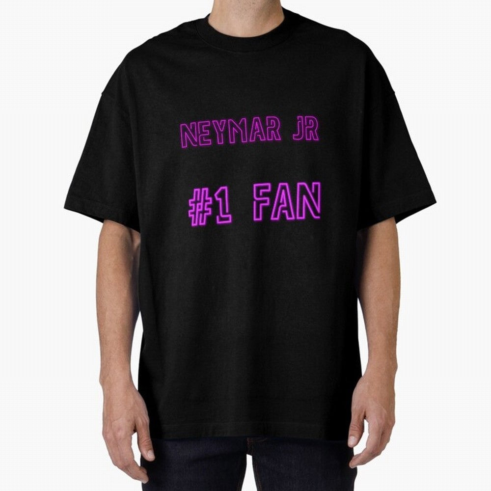 Neymar Jr #1 fan Oversized T-Shirt Carry the Colors and Pride of Match Day Hype around FIFA World Cup 2026 USA Canada Mexico, Messi, Neymar and Mbappe, Portugal, Championship Spirit, Famous Goals, Roaring Crowds and International Football Unity;