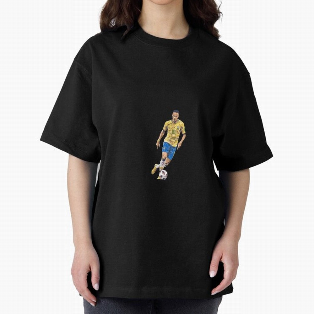 Brazilian Football Player Oversized T-Shirt Celebrate Unforgettable Nights in Match Day Hype around FIFA World Cup 2026, Mbappe, Argentina, Global Supporter Spirit, Legendary Goals, National Colors and Tournament Celebration; Made for Die Hard