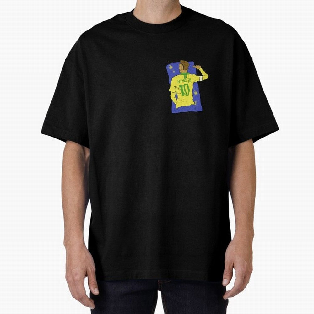 Neymar Jr. in Brazilian Glory Oversized T-Shirt Bring Home FIFA World Cup 2026 Group Stage Centered on Neymar, Argentina Energy, Supporter Pride, Iconic Celebrations, Legendary Names and Global Match Day Energy; Made for Die Hard Supporters, Soccer