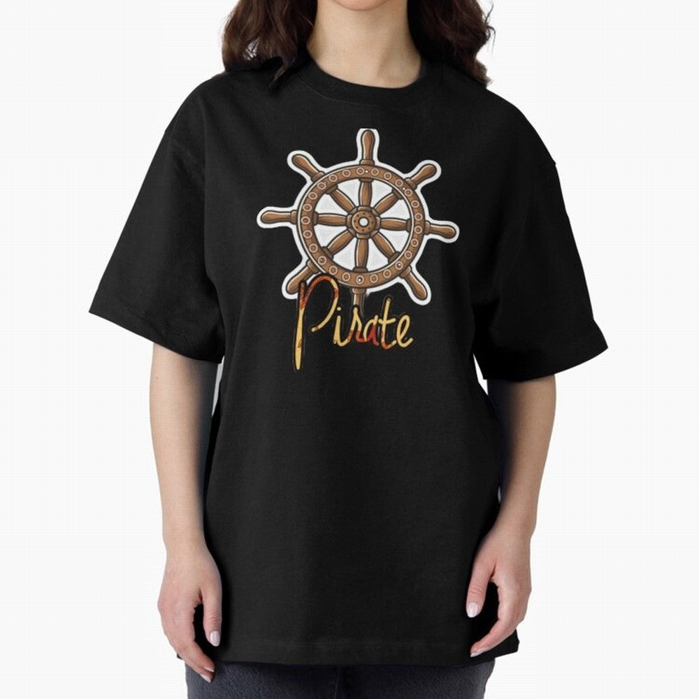 pirate, steering wheel, wheel, pirates of the Caribbean, Brandon brown, wooden, fashionista pop art, neymar jr art, Oversized T-Shirt Bring Bold Fan Energy to FIFA World Cup 2026 USA Canada Mexico for Fans of Cristiano Ronaldo and Spain, Bringing