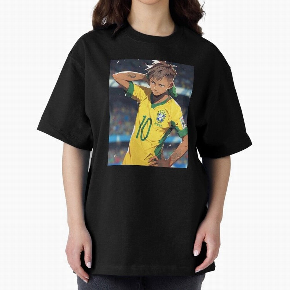 Neymar Anime Soccer Classic T-Shirt Celebrate Football Heritage in FIFA World Cup 2026 USA Canada Mexico for Fans of Neymar, Haaland and Cristiano Ronaldo and Brazil, Bringing Soccer Culture, Superstar Moments, National Team Dreams and Competitive