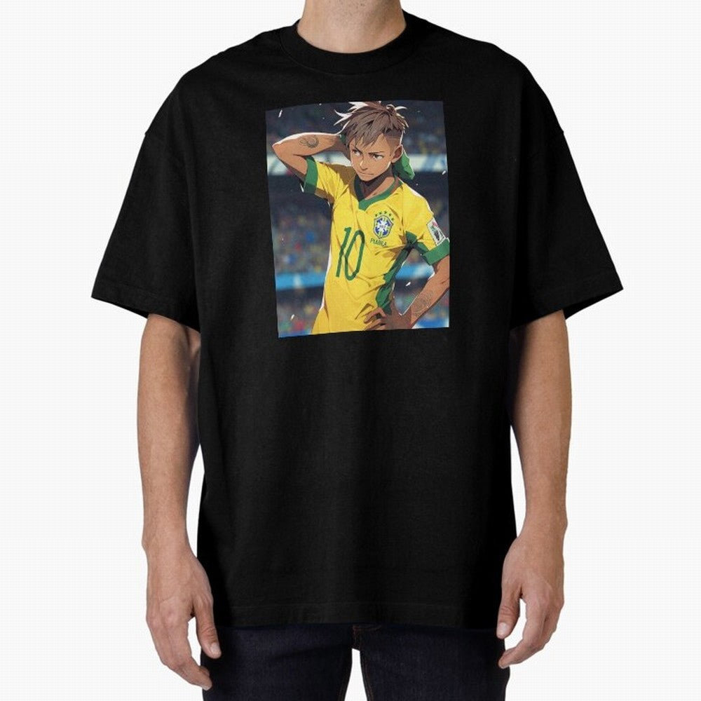 Neymar Anime Soccer Classic T-Shirt Celebrate Football Heritage in FIFA World Cup 2026 USA Canada Mexico for Fans of Neymar, Haaland and Cristiano Ronaldo and Brazil, Bringing Soccer Culture, Superstar Moments, National Team Dreams and Competitive