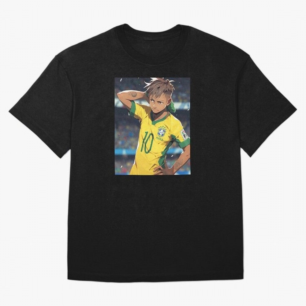 Neymar Anime Soccer Classic T-Shirt Celebrate Football Heritage in FIFA World Cup 2026 USA Canada Mexico for Fans of Neymar, Haaland and Cristiano Ronaldo and Brazil, Bringing Soccer Culture, Superstar Moments, National Team Dreams and Competitive