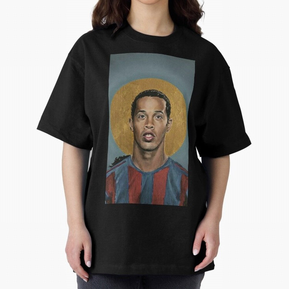 ronaldinho Oversized T-Shirt Celebrate Rivalries and Pride in FIFA World Cup 2026 USA Canada Mexico Spirit, Connected to England, France and Netherlands, Mbappe, Football Passion, Legendary Performances, Festival Vibes and Supporter Community;
