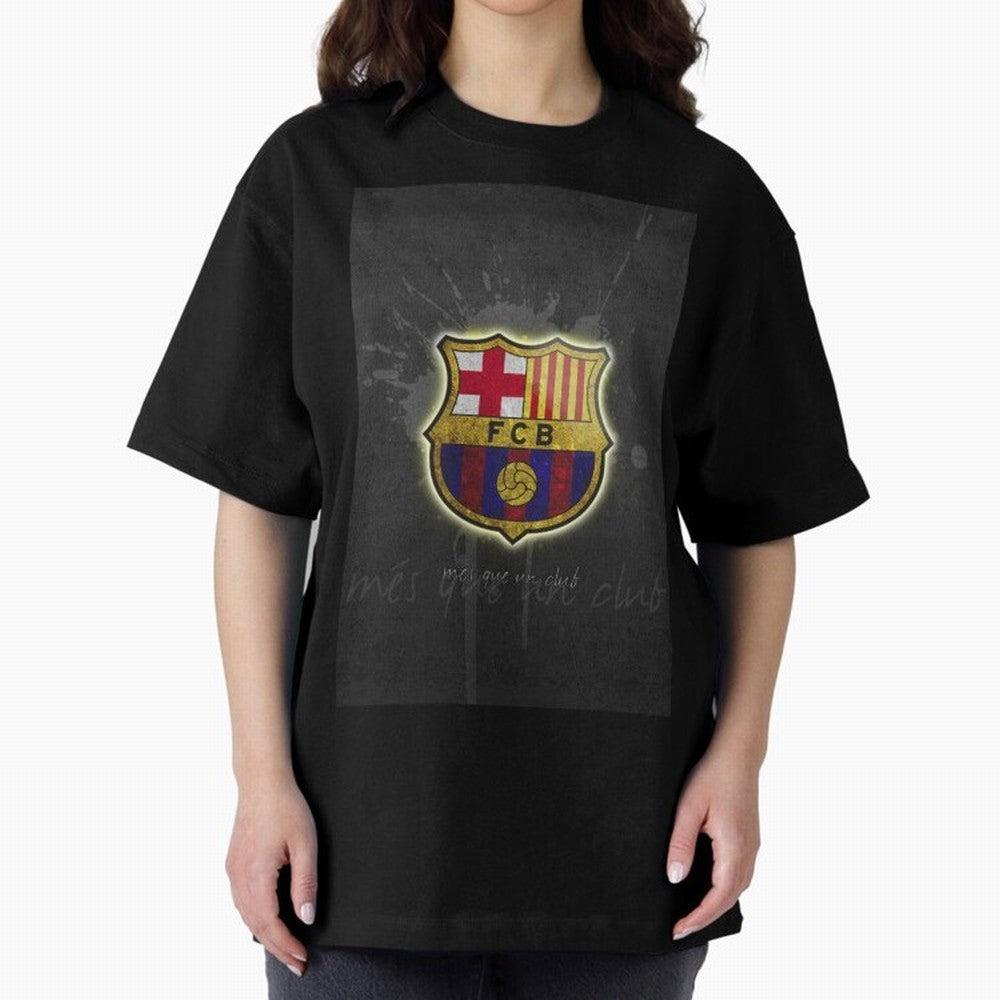 barcelona Oversized T-Shirt Bring Supporter Culture to FIFA World Cup 2026 Spirit, Highlighting Spain, Messi and Cristiano Ronaldo, Retro Football Energy, Iconic Rivalries, Trophy Chase Drama and Stadium Atmosphere; Perfect for People Who Love