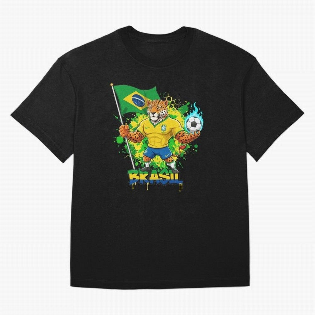 Brazil Football World Cup 2026 - Jaguar Mascot Brasil Sele??o Pride Art On?a Pintada Mascote Hexa Classic T-Shirt Celebrate Football Heritage in FIFA World Cup 2026 USA Canada Mexico Built around Messi, Netherlands Energy, Champion Mindset, Group