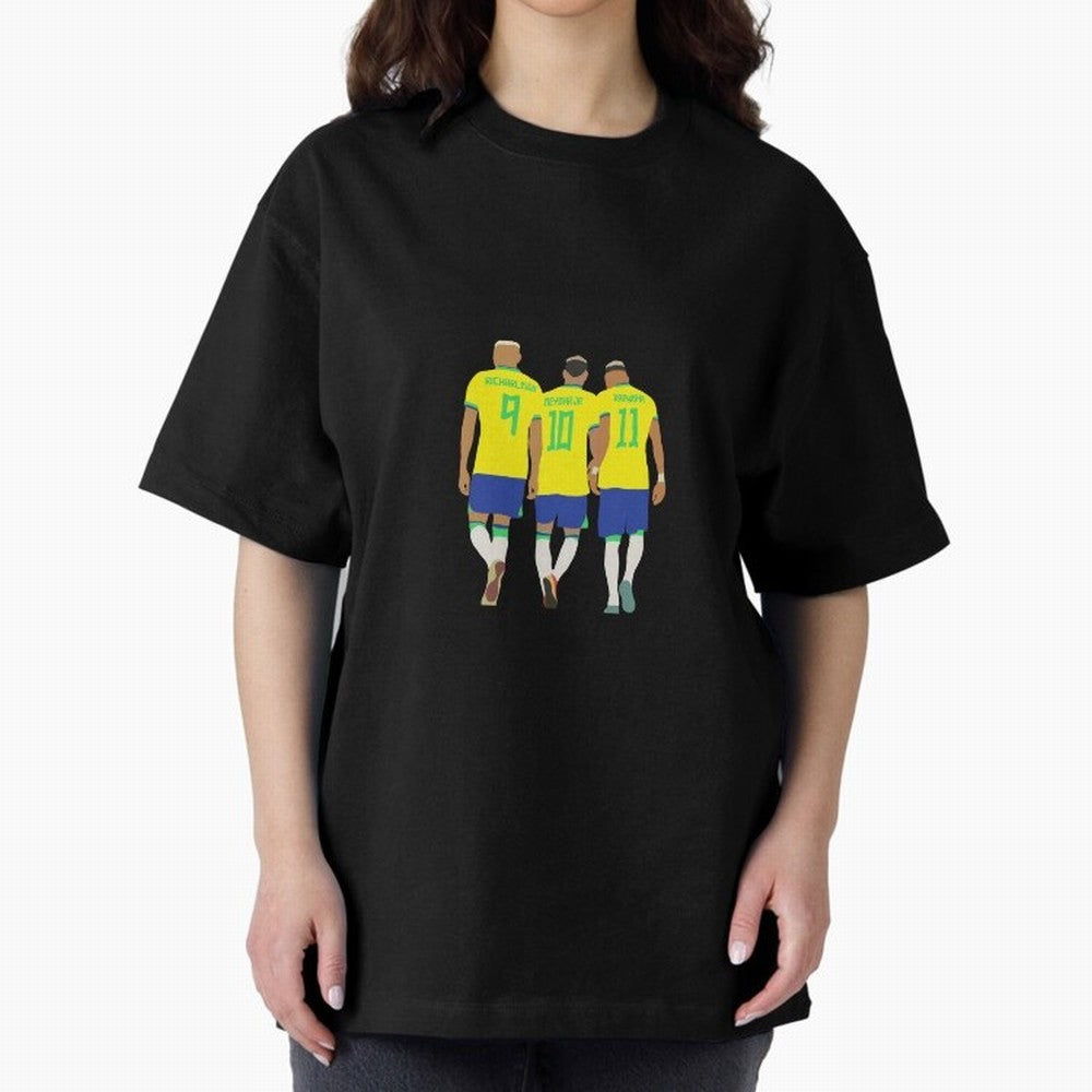 brazil soccer players Oversized T-Shirt Relive Legendary Nights from Global Football Passion for FIFA World Cup 2026 USA Canada Mexico, Connected to CR7, England, France and Netherlands, Global Supporter Spirit, Legendary Goals, National Colors and
