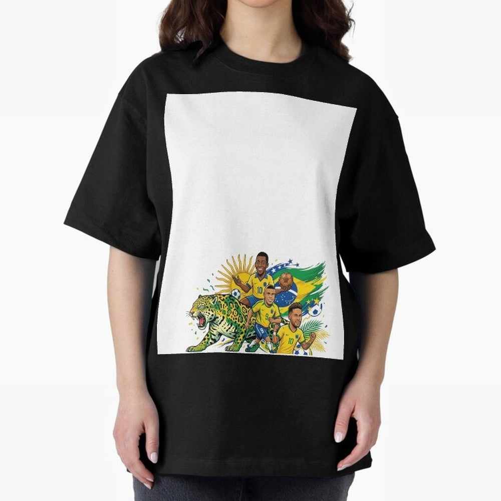 Unleash the spirit of the Sele??o! ? Graphic T-Shirt Wear the Spirit of Global Football Passion for FIFA World Cup 2026 USA Canada Mexico, Centered on Messi and Cristiano Ronaldo, France and Portugal, Football Passion, Legendary Performances,