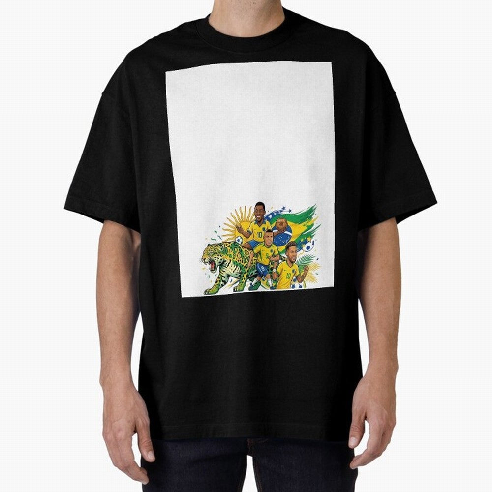 Unleash the spirit of the Sele??o! ? Graphic T-Shirt Wear the Spirit of Global Football Passion for FIFA World Cup 2026 USA Canada Mexico, Centered on Messi and Cristiano Ronaldo, France and Portugal, Football Passion, Legendary Performances,