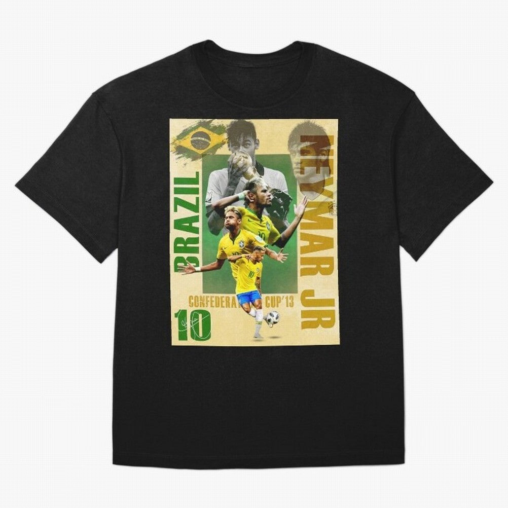 Neymar Jr Brazil World Cup Poster, Soccer Football Wall Art Print Decor Premium T-Shirt Mark FIFA World Cup 2026 Group Stage Spirit, Connected to Brazil, Portugal and Argentina, Mbappe and Neymar, Classic Soccer Heritage, Championship Pressure, Fan